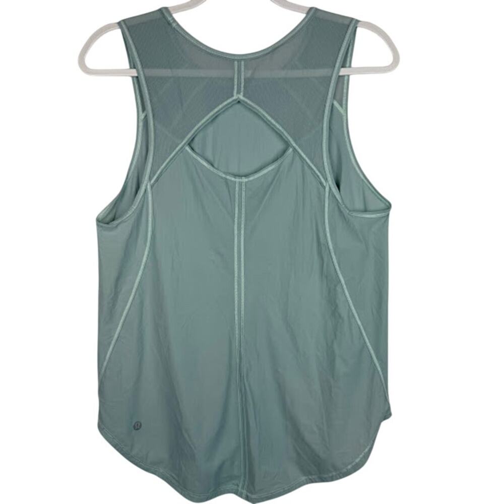 Lululemon Sculpt Tank Top Women Size S Blue Cast  Mesh Back Running Yoga EUC - Picture 2 of 3
